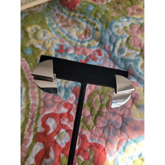 Monet silver tone pierce earrings - Picture 4 of 8